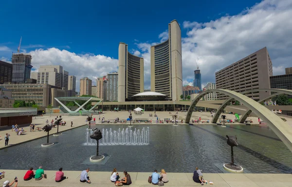 A fountain in downtown — Stock Photo, Image