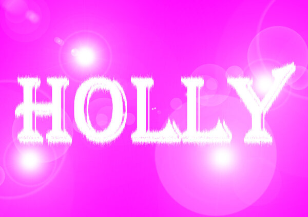 Woman name: Holly.