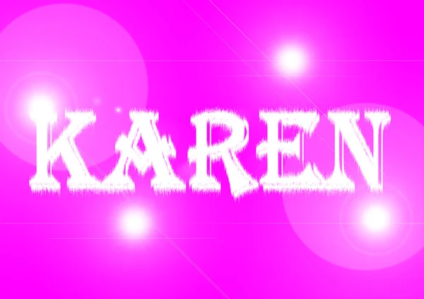 Name der Frau: karen. — Stockfoto