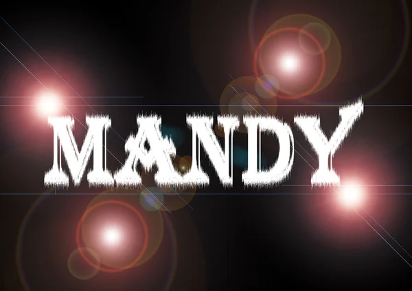 Name der Frau: mandy. — Stockfoto