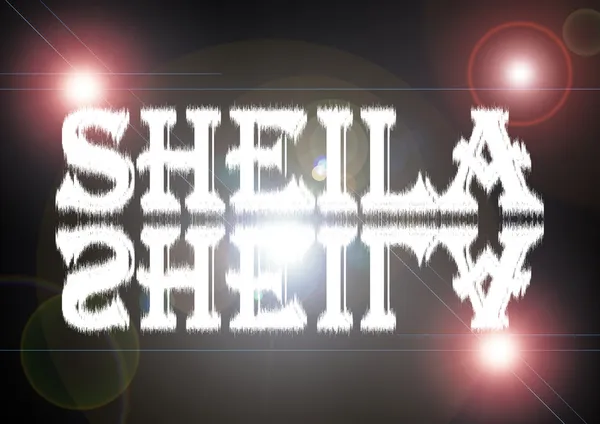 Vrouw naam: sheila. — Stockfoto