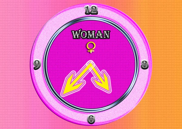 Woman clock. — Stock Photo, Image