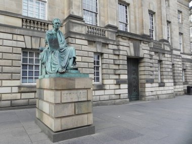 Statue of David Hume in Edinburgh. clipart