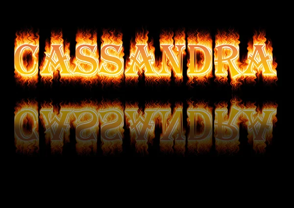 Frauenname: Kassandra in Flammen. — Stockfoto