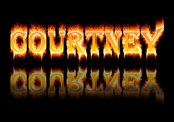 Woman name: Courtney on fire.