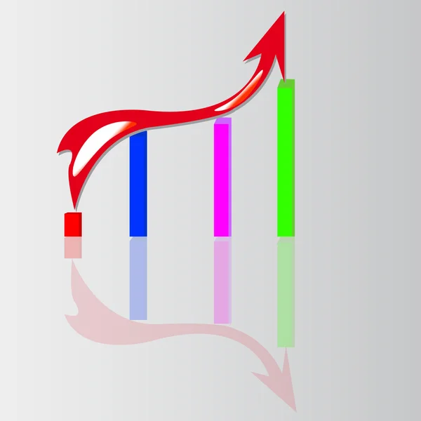 Grafik gelir ve giderleri — Stok Vektör