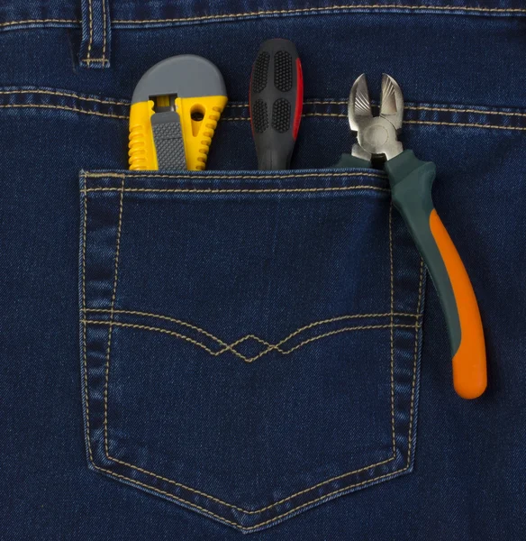 Instrumentos em seu bolso por conveniência — Fotografia de Stock