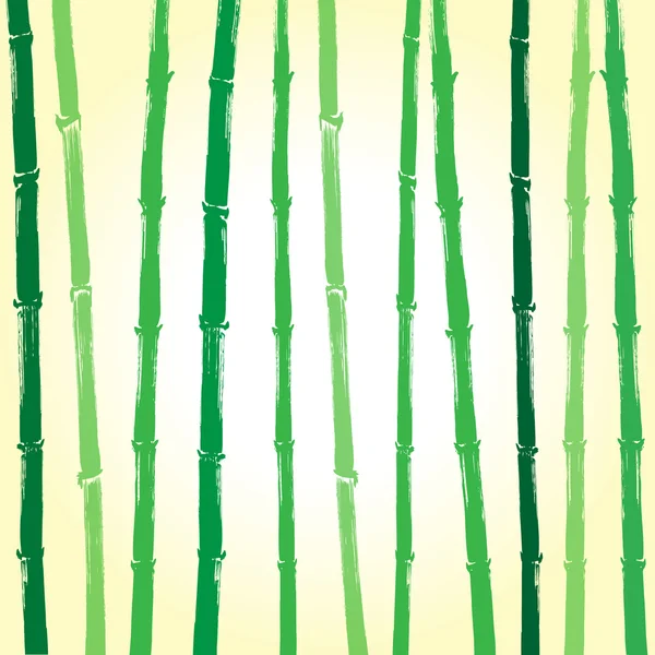 El ile bir bambu çizilen illüstrasyon — Stok Vektör