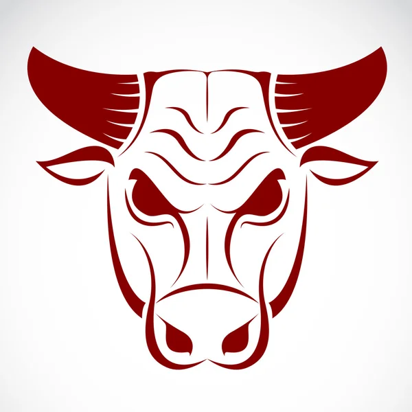 Imagen vectorial de una cabeza de toro — Vector de stock