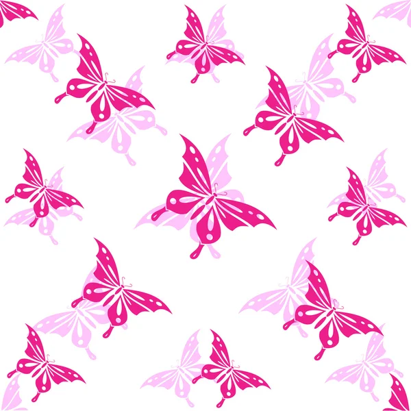 シームレスな壁紙蝶 — ストックベクタ