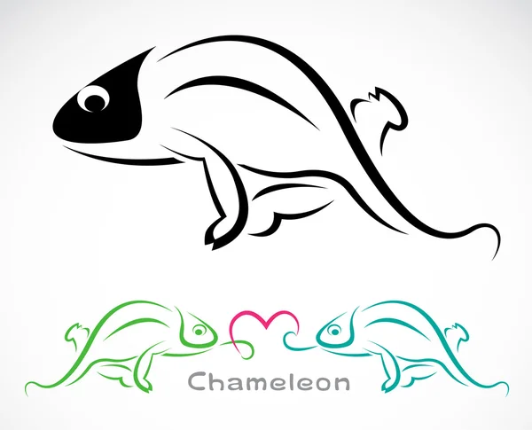 Vector image of an chameleon — Stock Vector