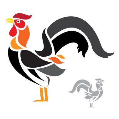 Cock on white background clipart
