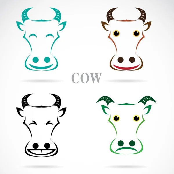 Cow face on white background — Stock Illustration Cow face on white background Stock Vector