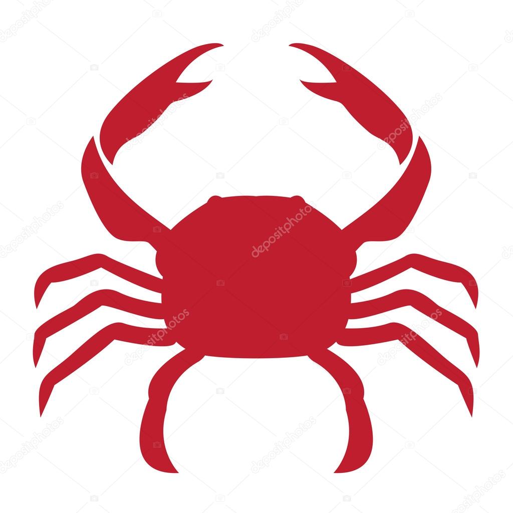 Vector image of an crab