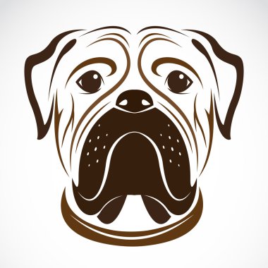 Vector image of an dog (bulldog) clipart