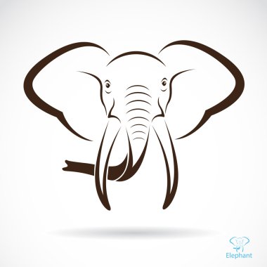 Vector image of an elephant head