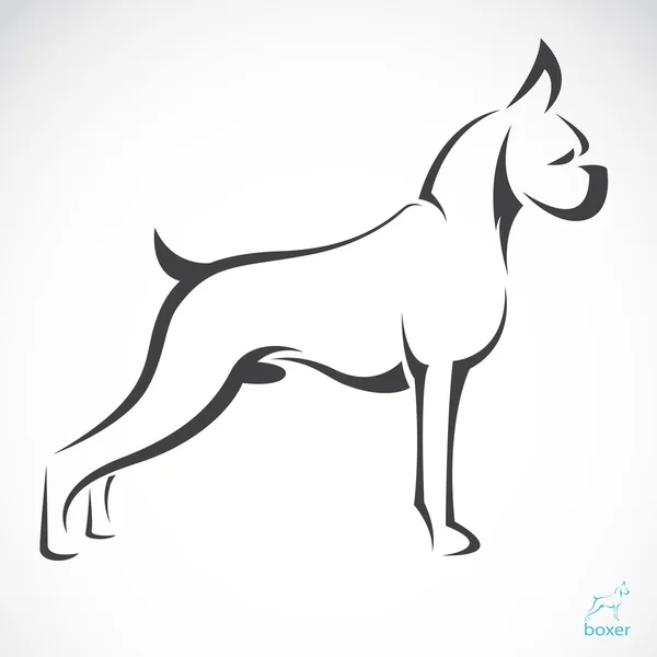 Imagen vectorial de un perro (boxeador ) — Vector de stock