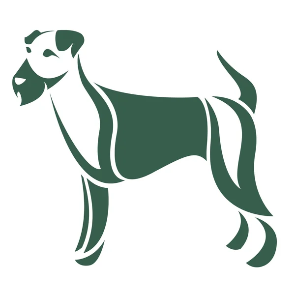 Imagem vetorial de um cão (terrier irlandês ) — Vetor de Stock