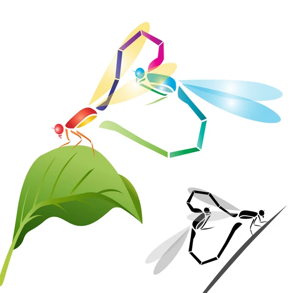 Image vectorielle d'une libellule — Image vectorielle