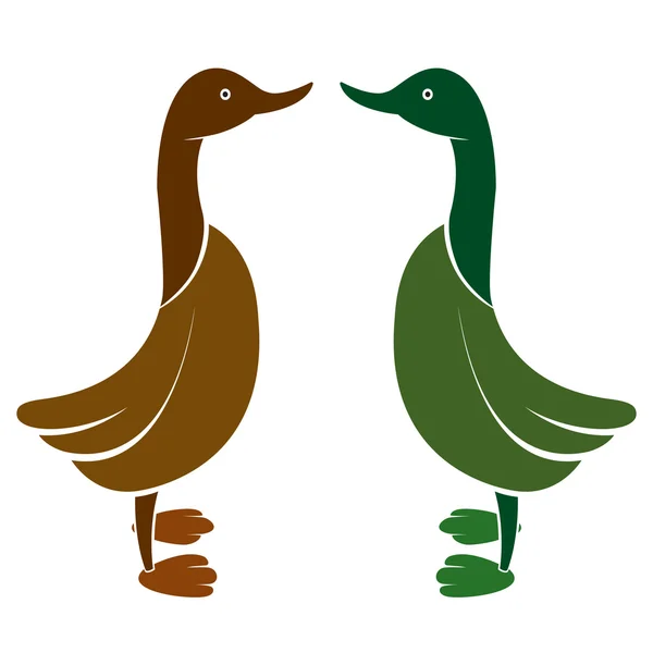 Imagen vectorial de un pato — Vector de stock