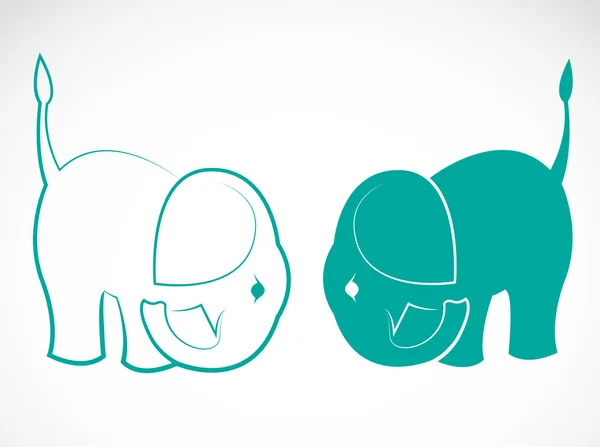 Imagem vetorial de um elefante — Vetor de Stock