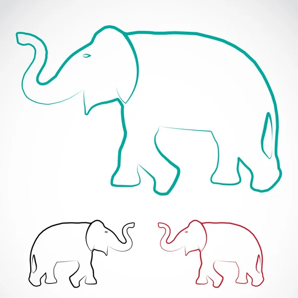 Vector image of an elephant — Stock Vector