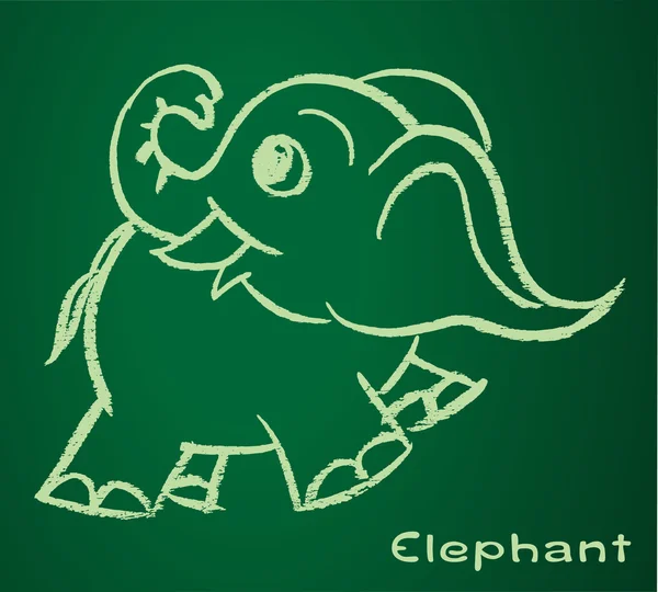 Imagen vectorial de un elefante — Vector de stock