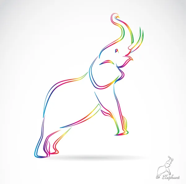 Imagen vectorial de un elefante — Vector de stock