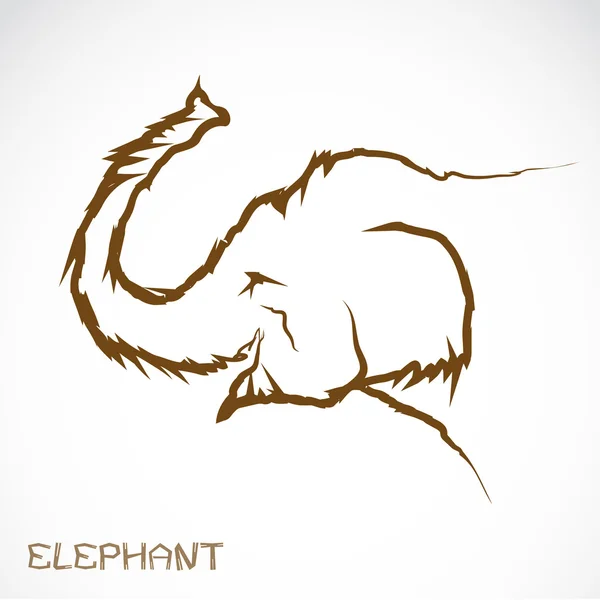 Imagen vectorial de un elefante — Vector de stock