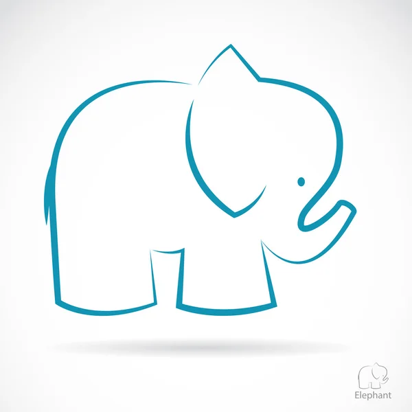 Imagen vectorial de un elefante — Vector de stock