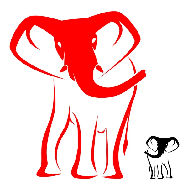 Imagen vectorial de un elefante — Archivo Imágenes Vectoriales