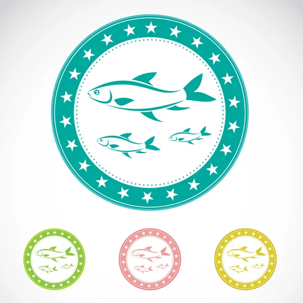 Conjunto de etiqueta de peces vector — Vector de stock