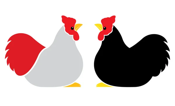 Vector image of an hen — Stock Vector