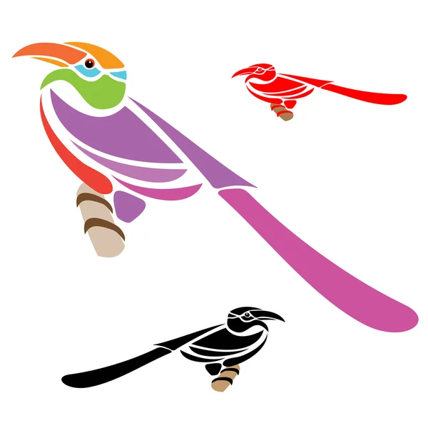 Vektorbild eines Hornvogels — Stockvektor