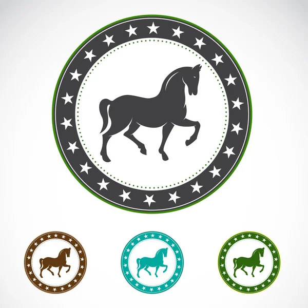 Set of vector horse label — Stock Vector