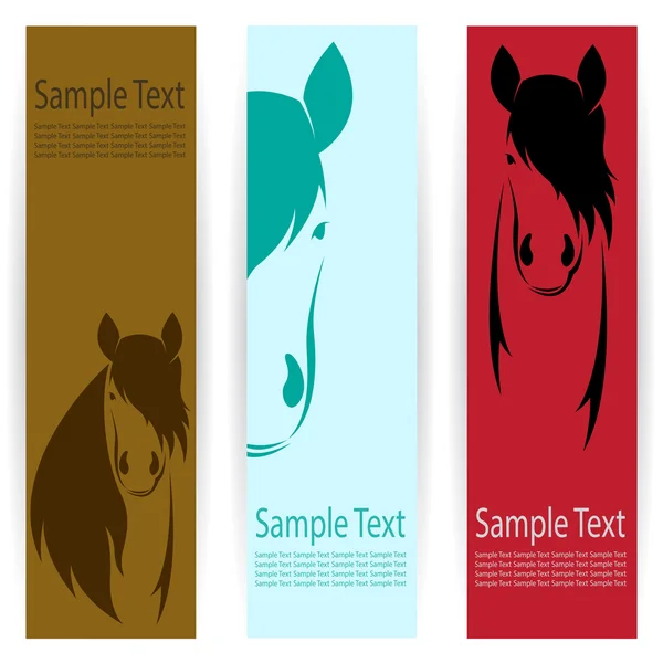 Horse banners . — Stock Vector
