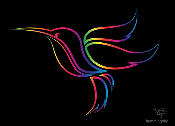 Imagen vectorial de un colibrí — Vector de stock
