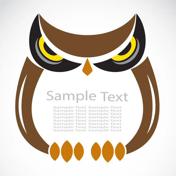 The design of the owl — Stock Vector