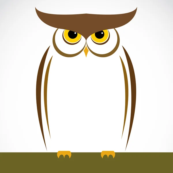 Vector image of an owl on white background — Stock Vector