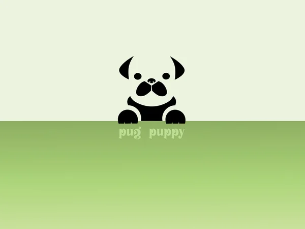 Immagini di design cucciolo di carlino — Vettoriale Stock