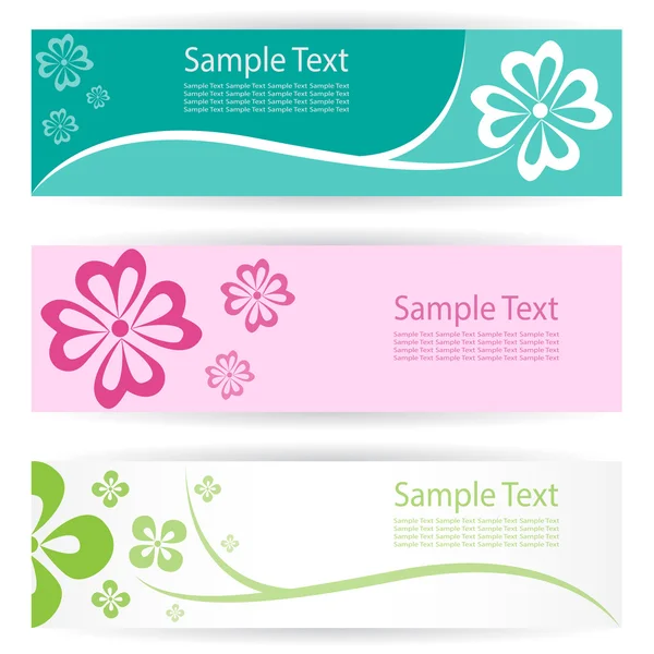 Flower banners . — Stock Vector