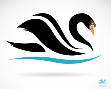 Vector image of a swan clipart