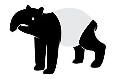 vektör görüntü bir tapir