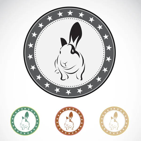 ベクトル ウサギ ラベルのセット — ストックベクタ