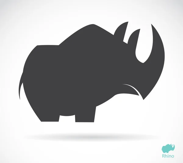 Vector image of an rhino — Stock Vector