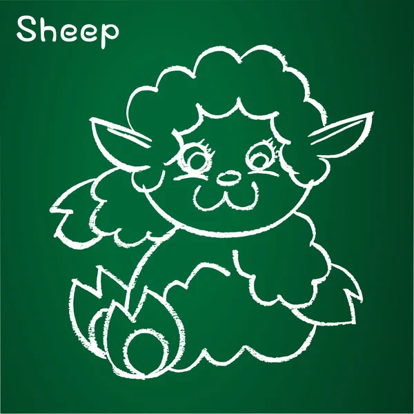Immagine vettoriale di una pecora — Vettoriale Stock
