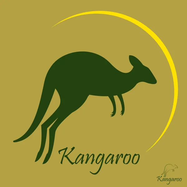 Imagen vectorial de un canguro — Vector de stock