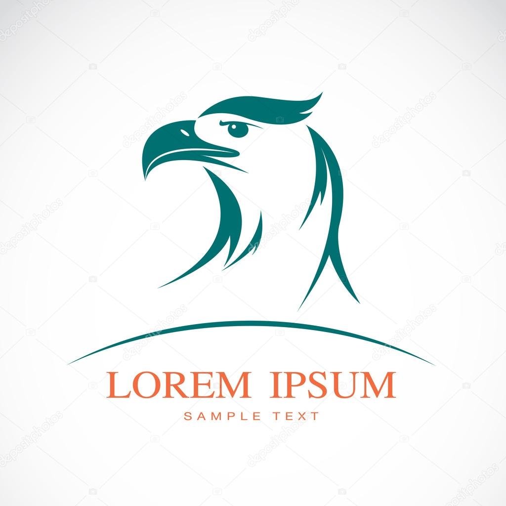 Vector image of an eagle on white background