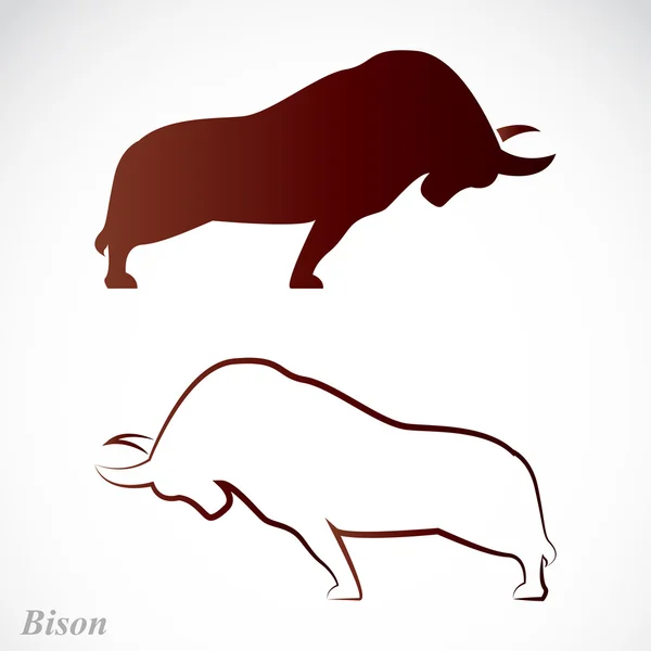 Imagen vectorial de un bisonte — Vector de stock