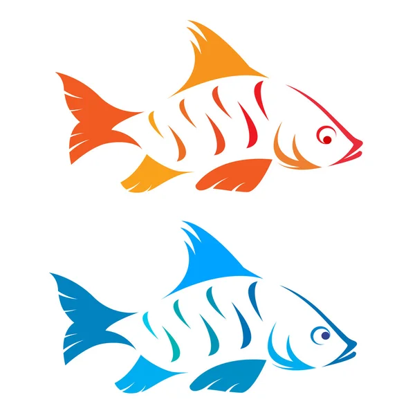 Vector image of an fish — Stock Vector